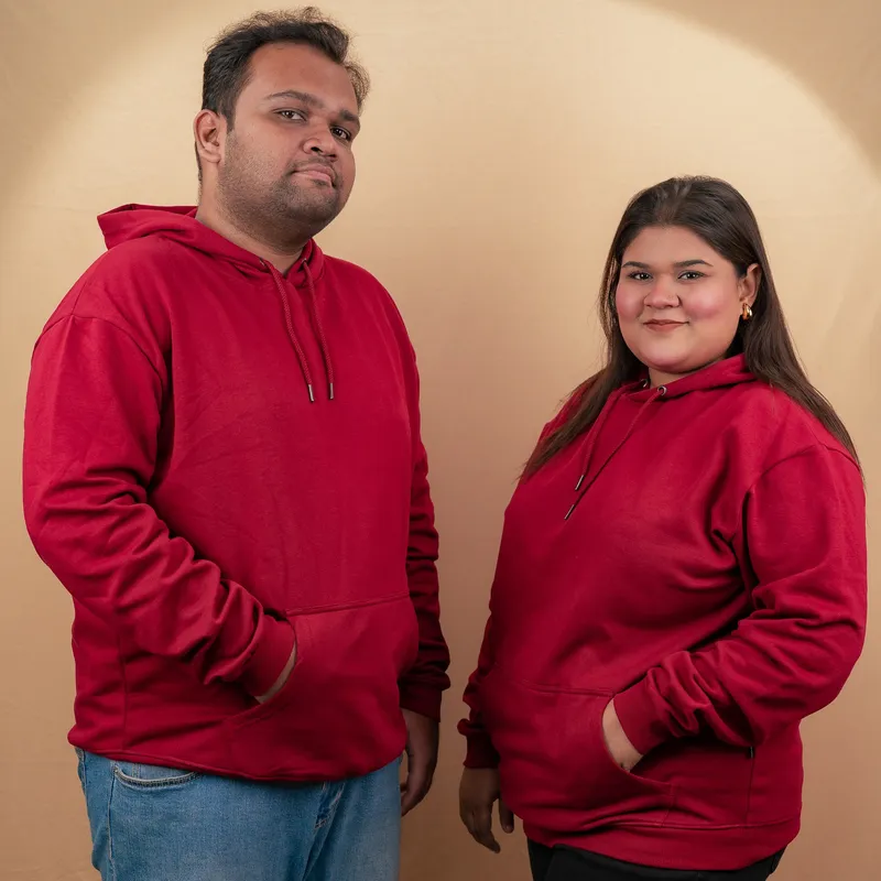 2X Elite Wine Red Kangaroo Pocket Hoodie